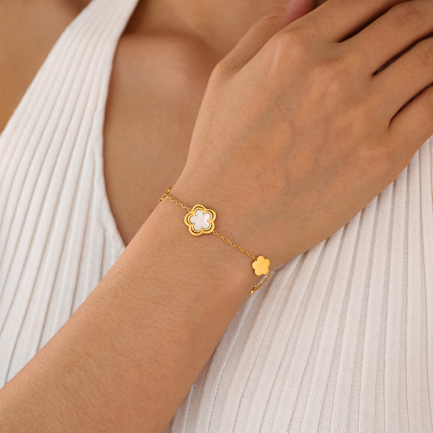 Diamond Clover Bracelet