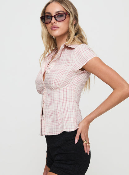 Clara Plaid Top