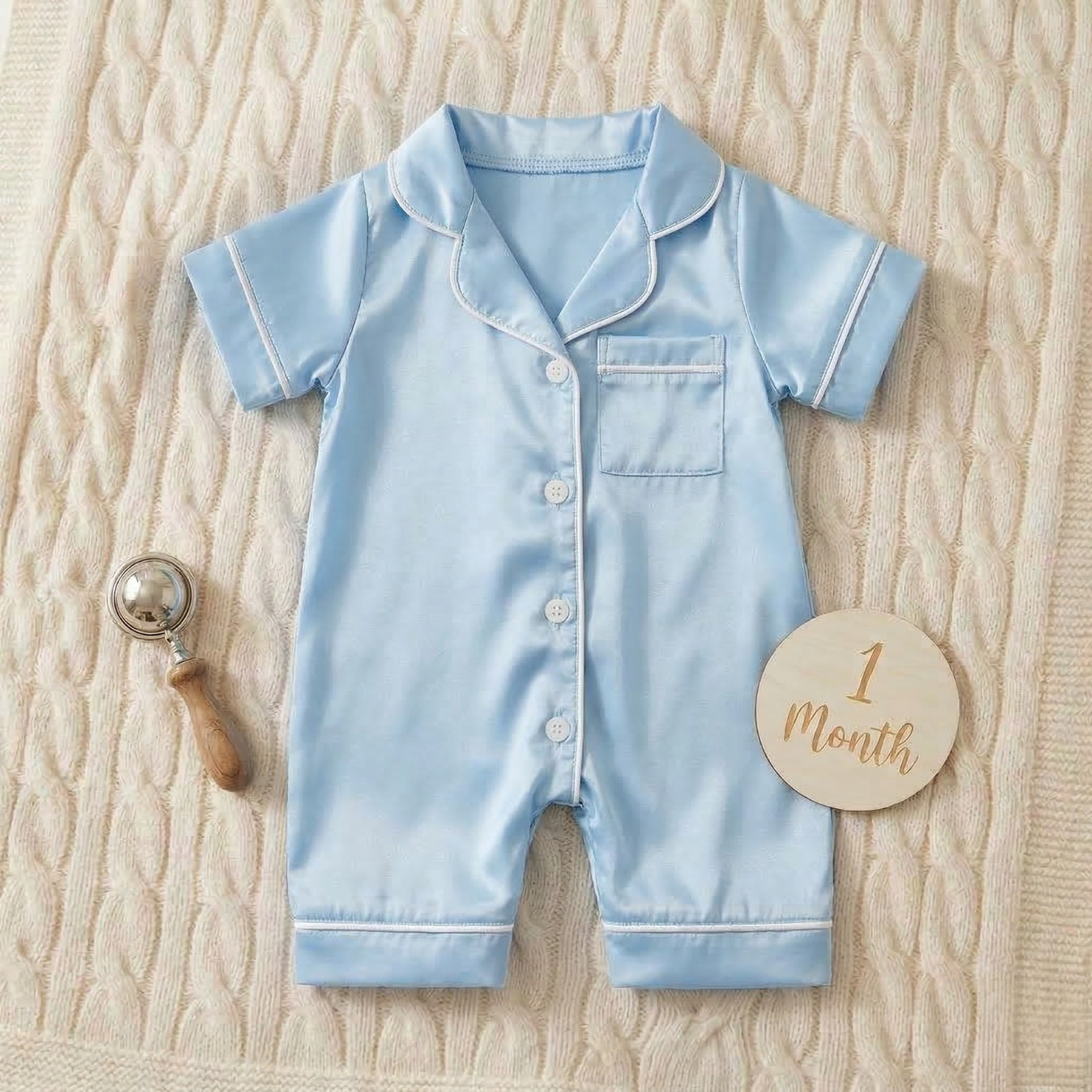 LullaLuxe™ - Baby Satin Pajamas