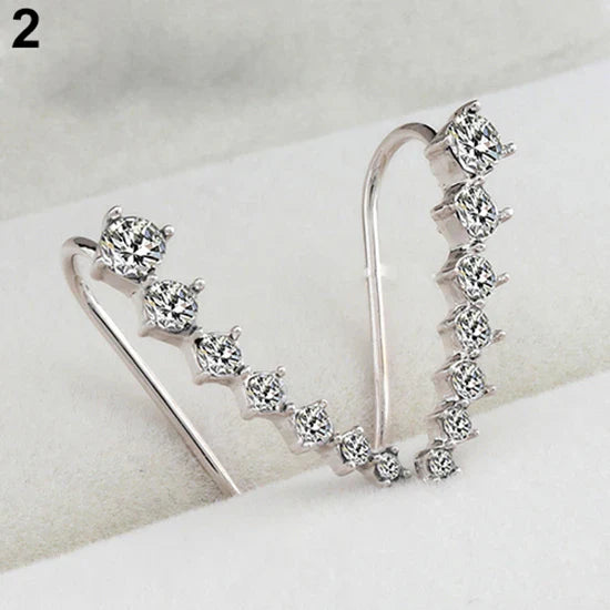 Crystal Ear Climber Earrings